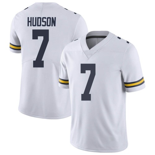Khaleke Hudson Michigan Wolverines Men's NCAA #7 White Limited Brand Jordan College Stitched Football Jersey TMA6554PX